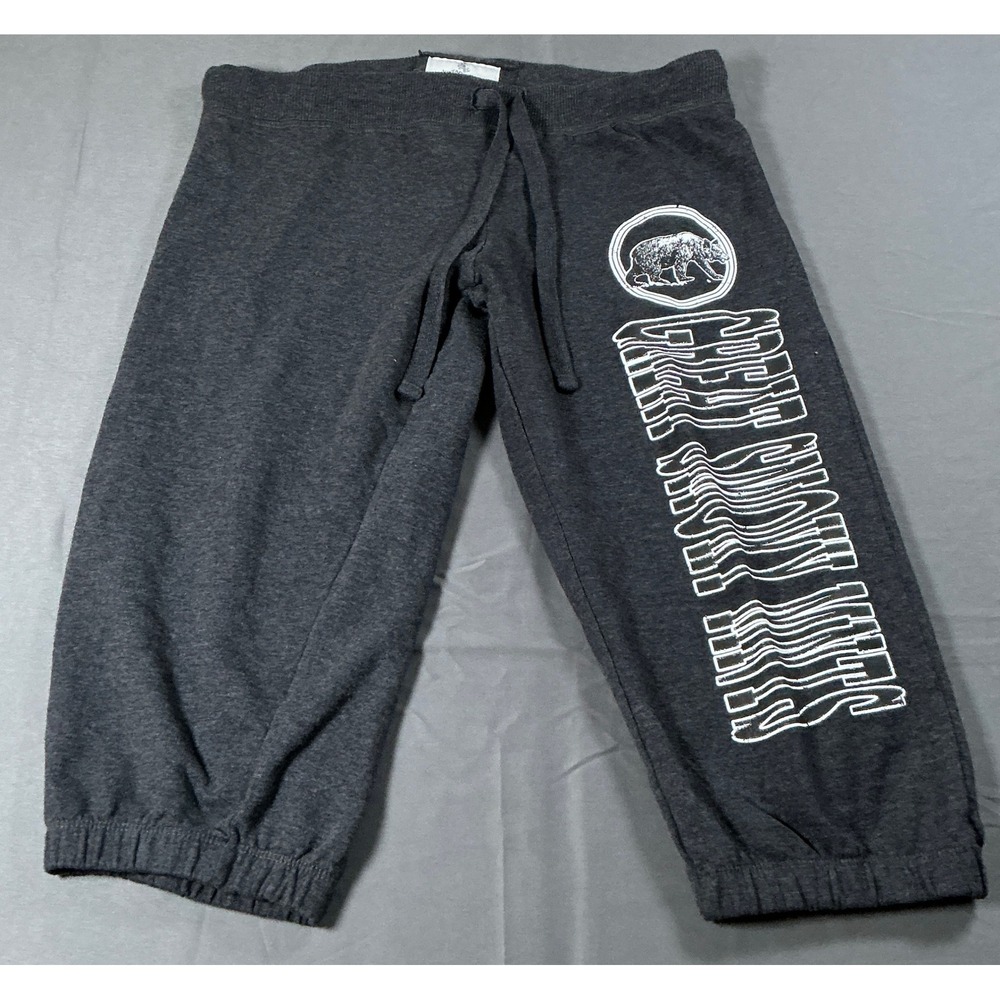 Vintage Girl California Bear Graphic Cropped Sweatpants Grey Heather Small